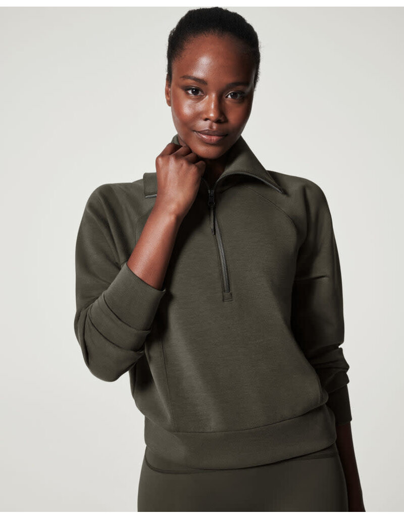 SPANX SPANX AIR ESSENTIALS HALF ZIP SWEATER