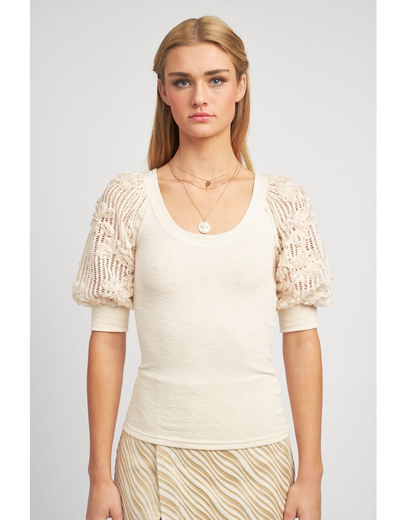 EN SAISON EN SAISON CROCHET KNIT TOP