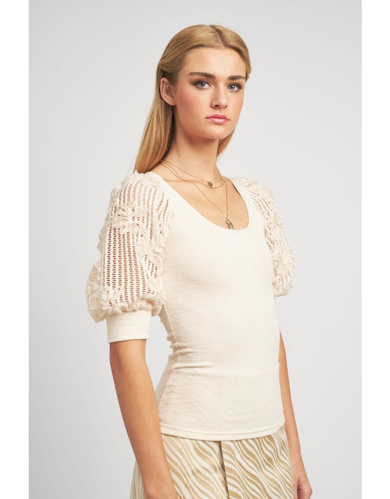 EN SAISON EN SAISON CROCHET KNIT TOP