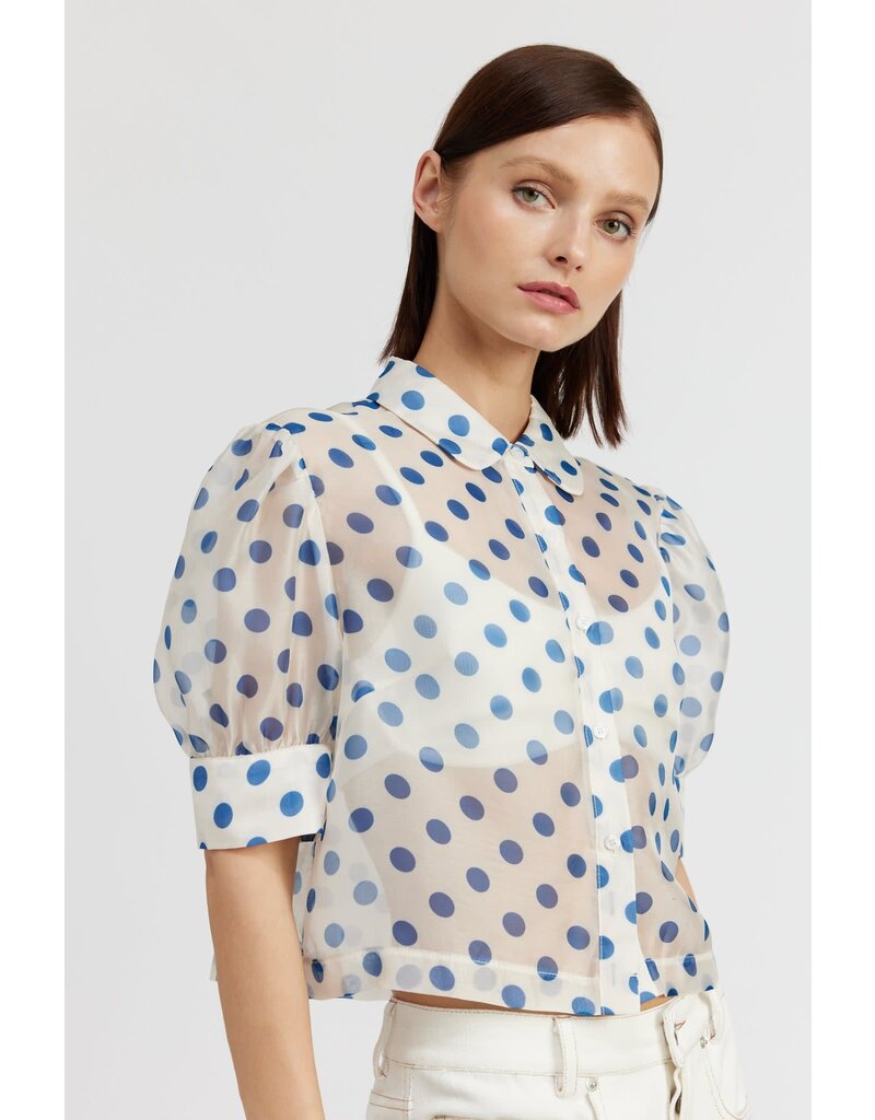 EN SAISON EN SAISON SLV POLKA DOT TOP