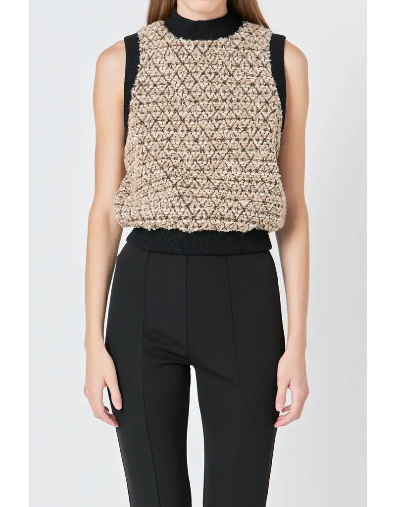ENDLESS ROSE ENDLESS ROSE TWEED VEST
