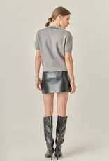 ENGLISH FACTORY ENGLISH FACTORY FAUX LEATHER SKIRT
