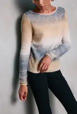 LINE AND DOT LINE AND DOT ABSTRACT OMBRE SWEATER