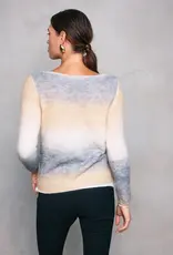 LINE AND DOT LINE AND DOT ABSTRACT OMBRE SWEATER