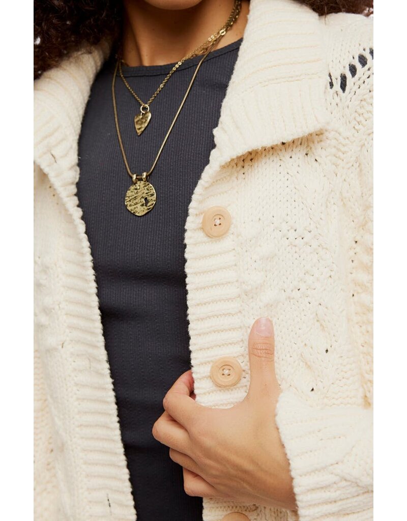 FREE PEOPLE FREE PEOPLE HEART YOU CARDIGAN