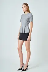 ENDLESS ROSE ENDLESS ROSE PEPLUM TOP