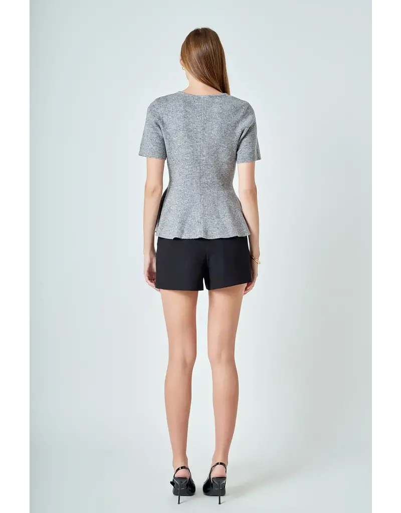 ENDLESS ROSE ENDLESS ROSE PEPLUM TOP