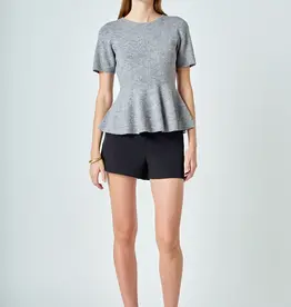 ENDLESS ROSE ENDLESS ROSE PEPLUM TOP
