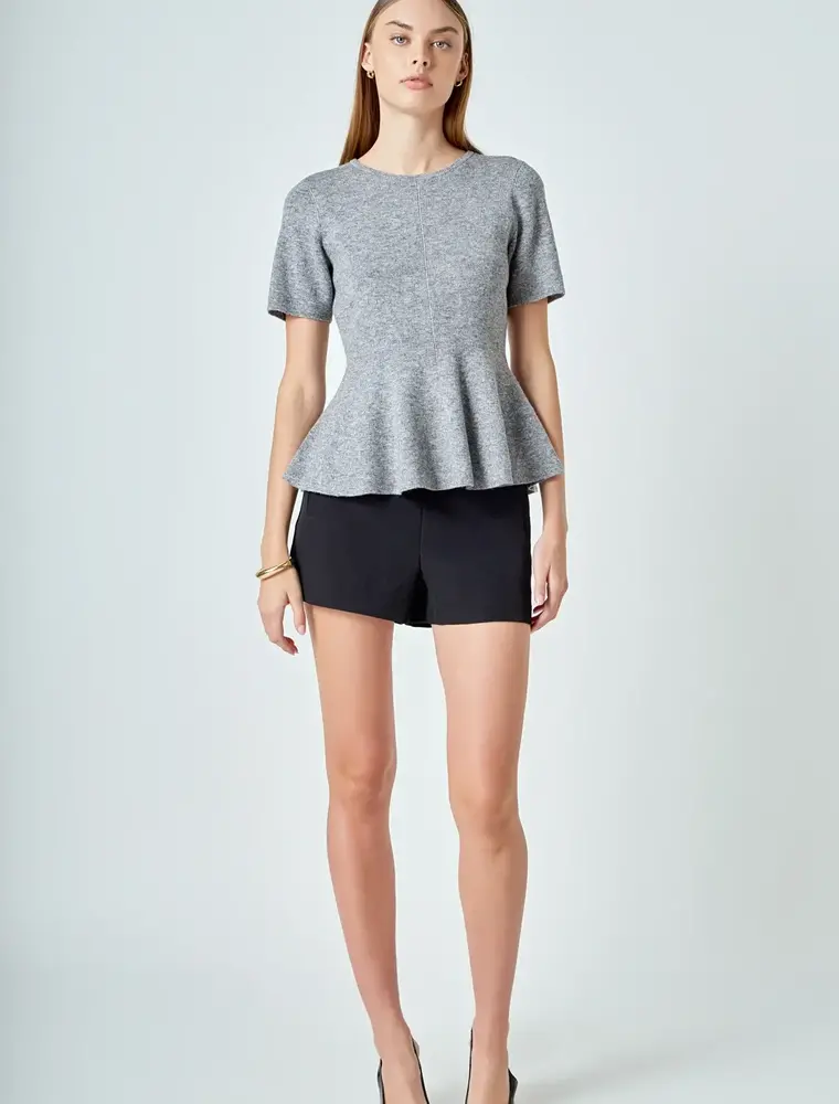 ENDLESS ROSE ENDLESS ROSE PEPLUM TOP