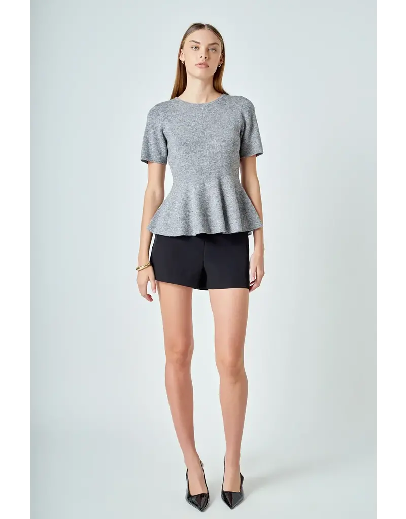 ENDLESS ROSE ENDLESS ROSE PEPLUM TOP