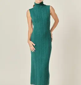 ENGLISH FACTORY ENGLISH FACTORY CABLE KNIT DRESS