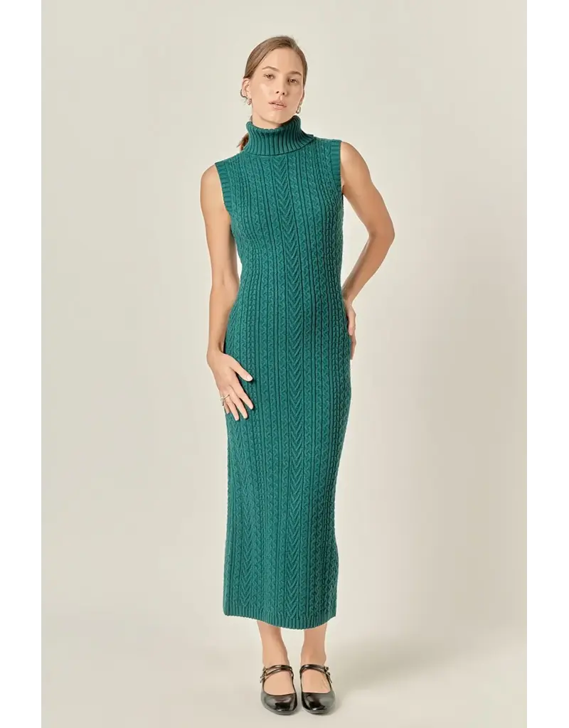 ENGLISH FACTORY ENGLISH FACTORY CABLE KNIT DRESS