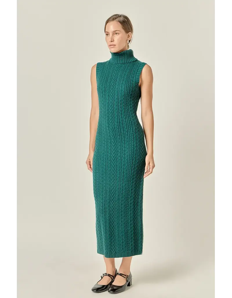 ENGLISH FACTORY ENGLISH FACTORY CABLE KNIT DRESS