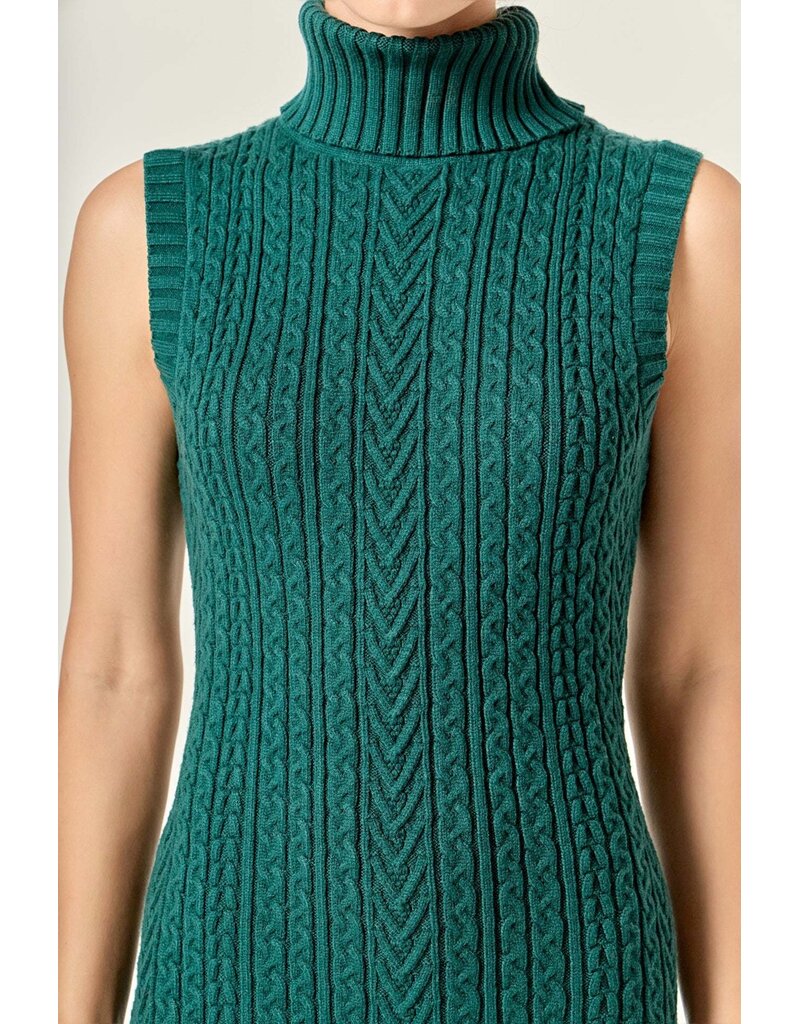 ENGLISH FACTORY ENGLISH FACTORY CABLE KNIT DRESS