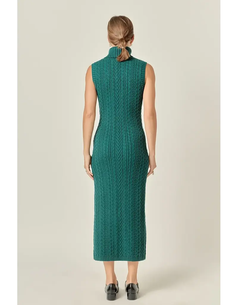 ENGLISH FACTORY ENGLISH FACTORY CABLE KNIT DRESS