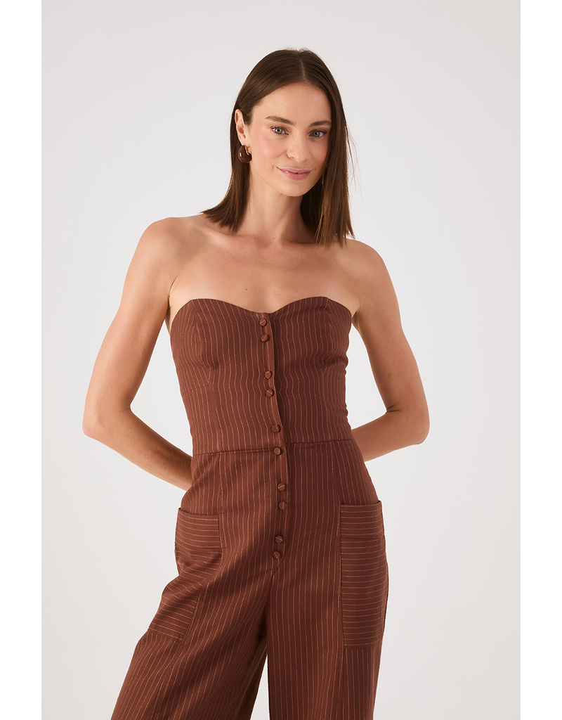 DRESS TO DRESS TO  PINSTRIPE JUMPSUIT