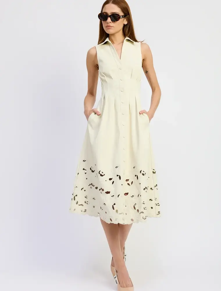 EN SAISON EN SAISON LASERCUT HEM MIDI