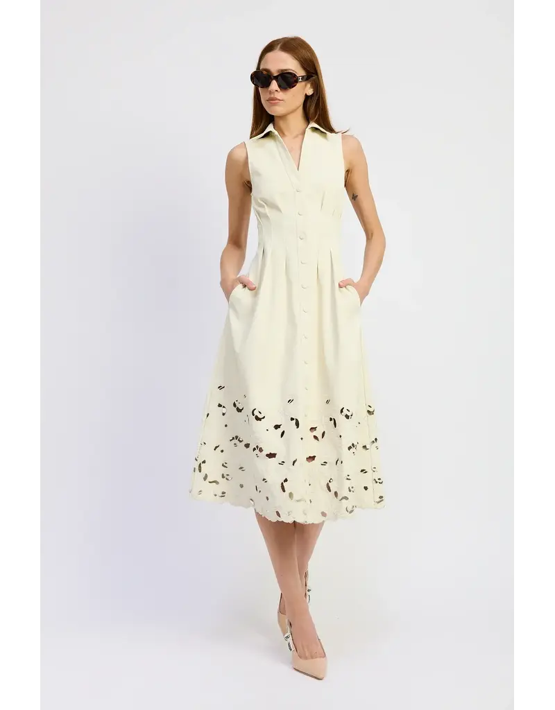 EN SAISON EN SAISON LASERCUT HEM MIDI