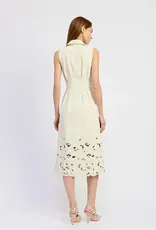 EN SAISON EN SAISON LASERCUT HEM MIDI