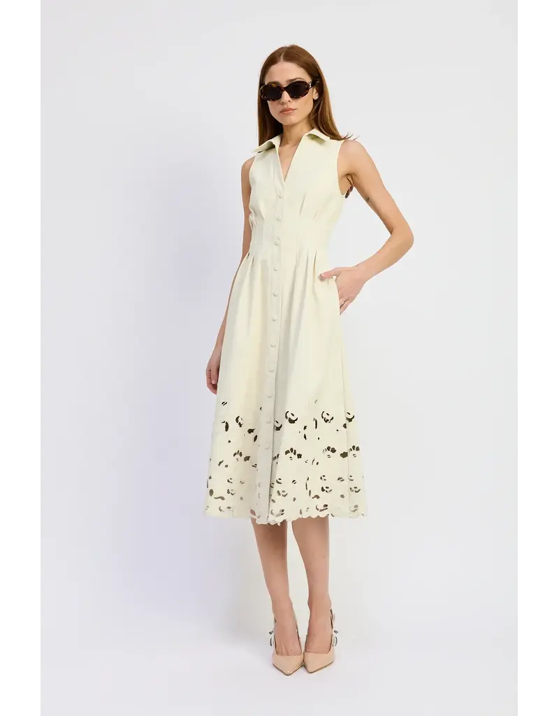 EN SAISON EN SAISON LASERCUT HEM MIDI