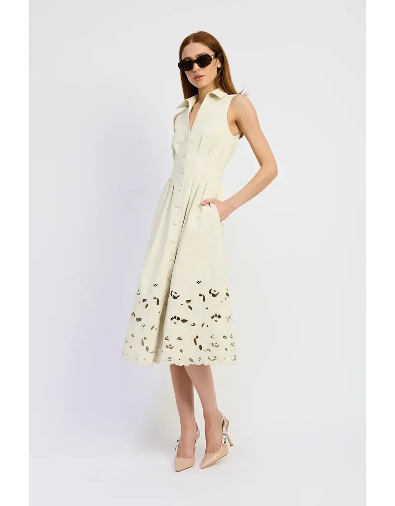 EN SAISON EN SAISON LASERCUT HEM MIDI