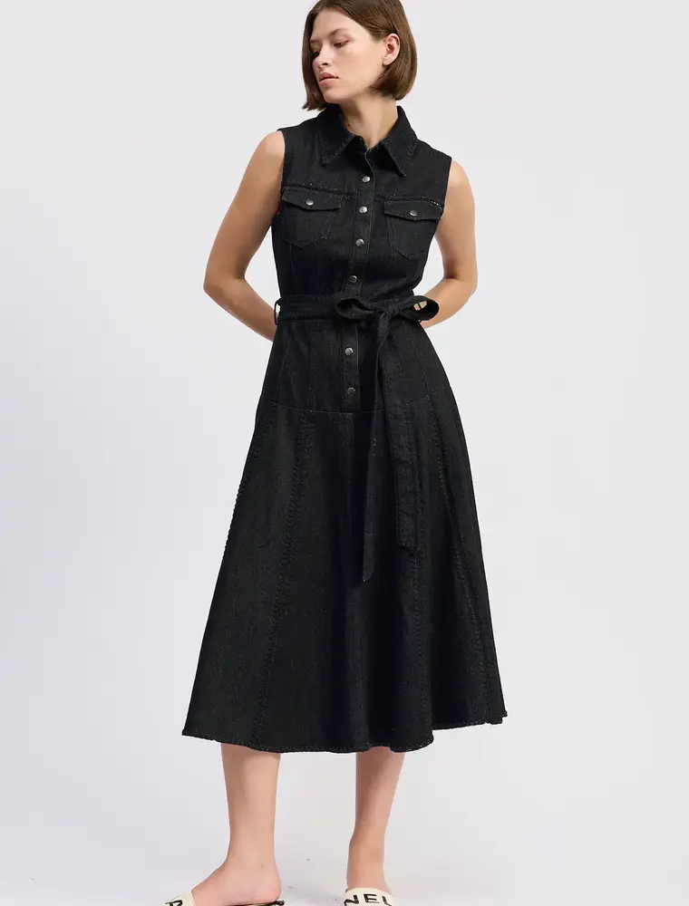 EN SAISON EN SAISON DENIM MIDI