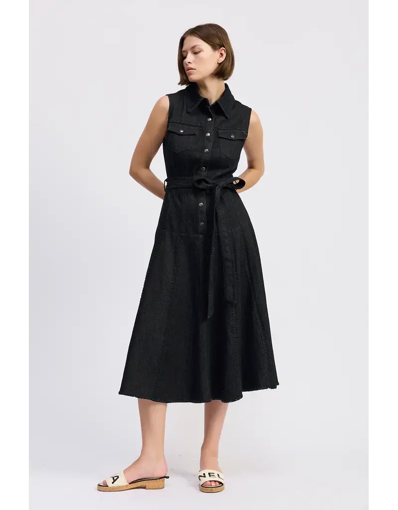 EN SAISON EN SAISON DENIM MIDI