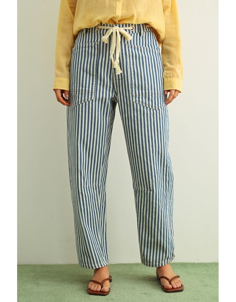 MIOU MUSE MIOU MUSE STRIPE BARREL PANT