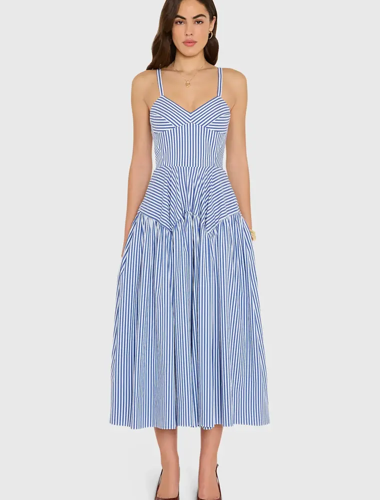 AMANDA UPRICHARD UPRICHARD SPENCER MIDI BLU/IVO