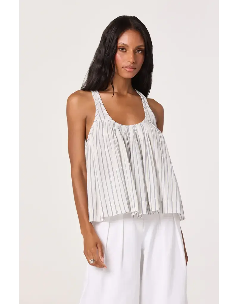 ASTR ASTR AGGIE TOP WHT/BLU STRIPE