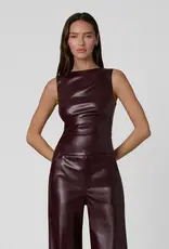 joes JOES MEG VEGAN LEATHER TOP