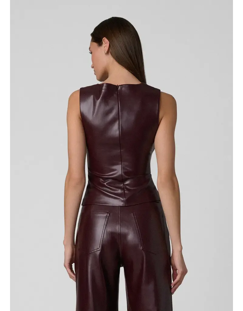 joes JOES MEG VEGAN LEATHER TOP