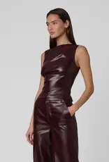 joes JOES MEG VEGAN LEATHER TOP