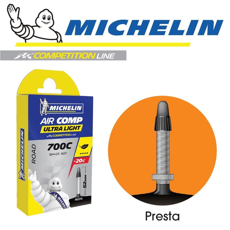 Michelin Michelin Tube Presta - Aircomp Ultralight - 700X18-25C - 52mm