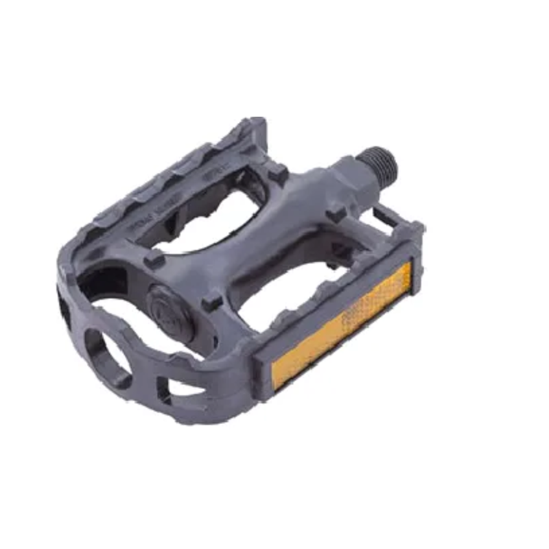 PEDALS 1/2" MTB one piece PP body, (toe clip attachable)