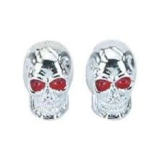 Valve Caps Skull Red Eye (Pair)
