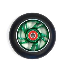 BULLETPROOF Scooter Wheel, Alloy, 100mm Incl Abec-9 Bearing, Green Core