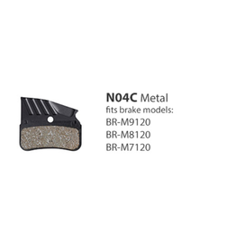 Shimano BR-M9120 Metal Pad w/Fin & Sprong w/Split Pin N04C (Replaces Y1XD98020)