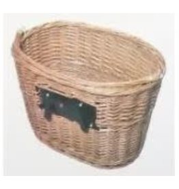 Basket - Front, Wicker, Q/R, Oval Shape, With Handle, 350mm X 260mm X 220mm