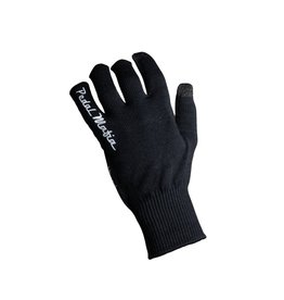 PEDAL MAFIA Pedal Mafia Woolen Blend Long Finger Glove - Black / White