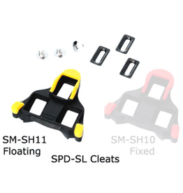 Shimano SM-SH11 SPD-SL Cleat Set Floating Mode Yellow (Replaces Y42U98010)