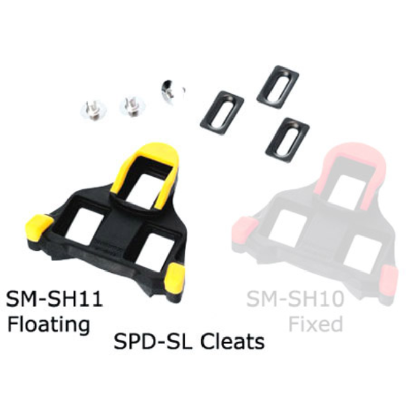Shimano SM-SH11 SPD-SL Cleat Set Floating Mode Yellow (Replaces Y42U98010)