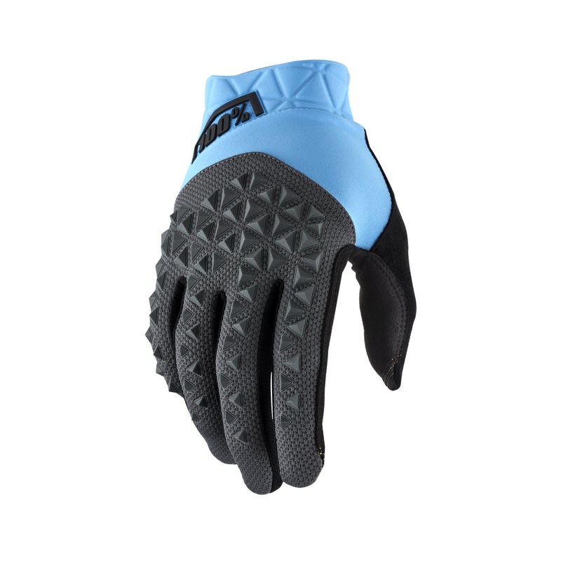 100% 100% GEOMATIC Gloves Cyan/Charcoal