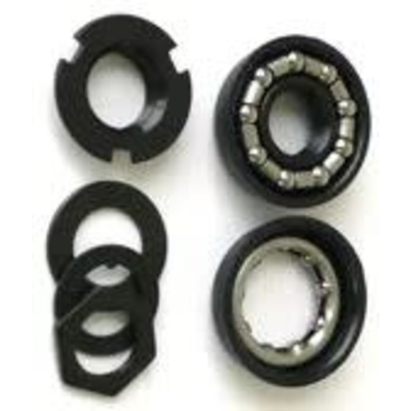 Bottom Bracket Parts - American Type Loose BB Set, Set Of 9 Pieces, Does Not Include Spindle, Black
