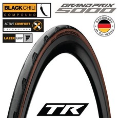 CONTINENTAL Conti GP5000 S Tr Fld Transparent 700X25C