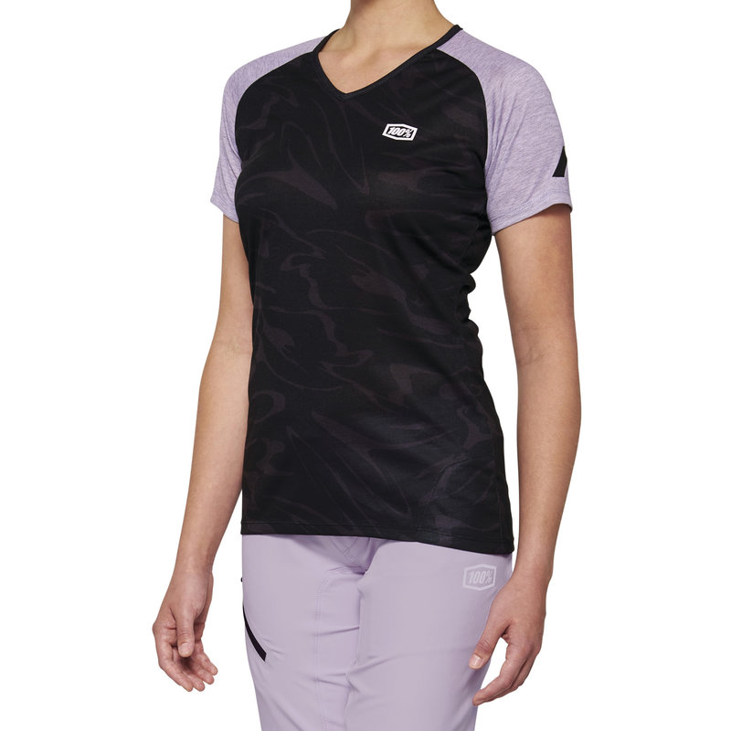 100% 100% AIRMATIC Womens Jersey Black/Lavender