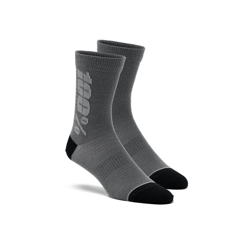 100% 100% RYTHYM Merino Wool Socks Charcoal