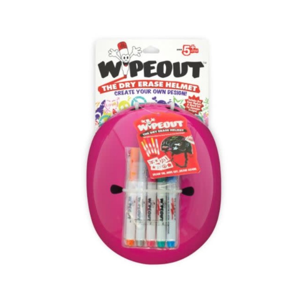 Wipeout Wipeout Dry Erase Helmet Youth - Neon Pink (3+)