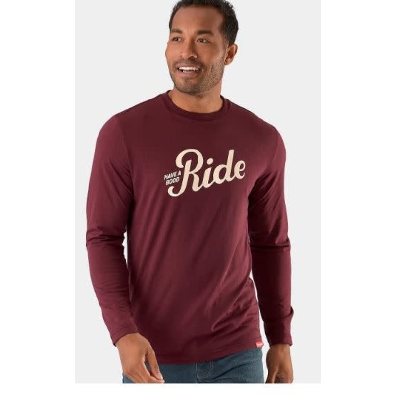 Trek Trek Good Ride LS T-Shirt Dark Red Large