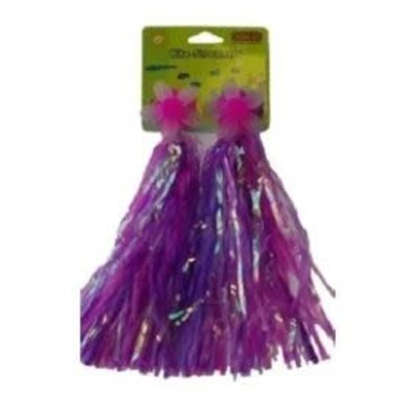 Streamers Windmill Flower Design, Pink/Purple/Silver